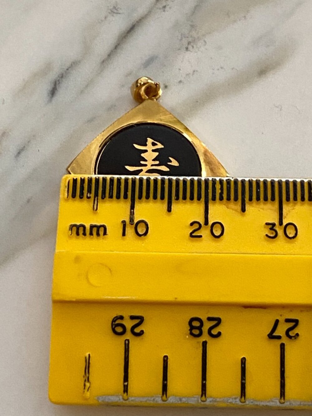 VINTAGE AMITA JAPAN DAMASCENE PENDANT BLACK GOLD TONE - Picture 5 of 9